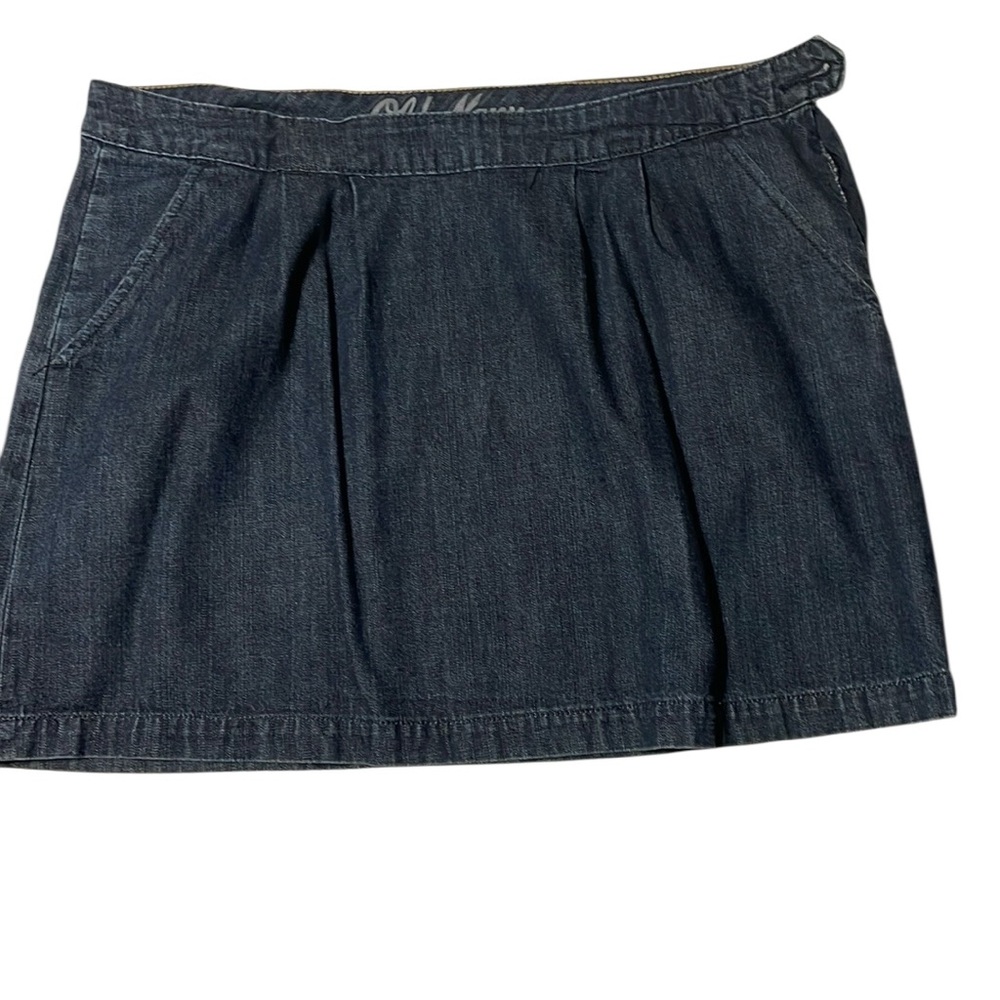 Old Navy Blue A-line Mini Skirt Pleated Casual